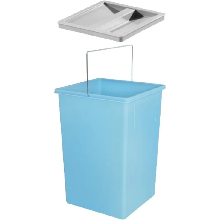 Hailo Inneneimer 1221209 blau 15 Liter 220 x 230 x 350 mm mit Deckel – Bild 1