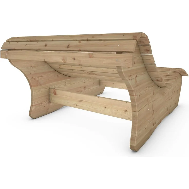 Relaxliege "Heiner" Gartenliege 140cm Lärche – Bild 7