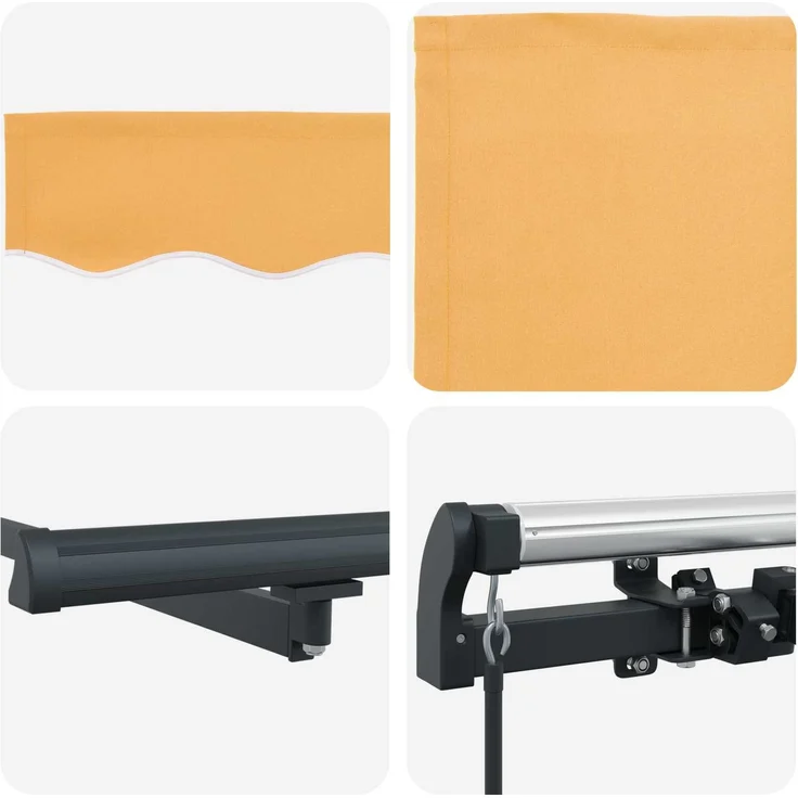 vidaXL Einziehbare Markise Sand 3,5 x 2 m Stoff – Bild 4