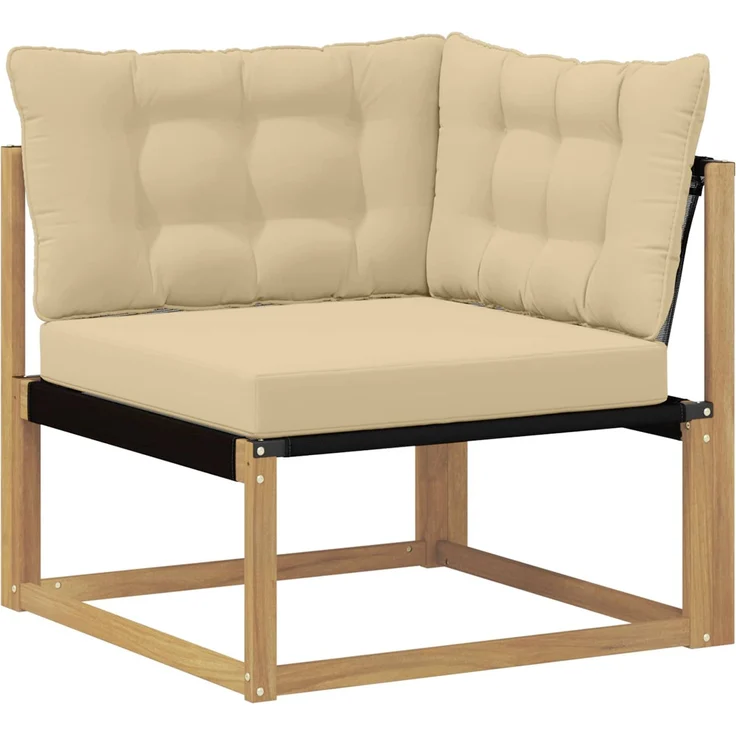 vidaXL Outdoor-Sofagarnitur 5 stk. Weiß und Beige 3388679 – Bild 6