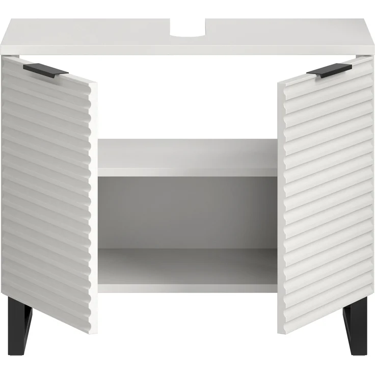 Waschbeckenunterschrank Riff - Weiß – Bild 5