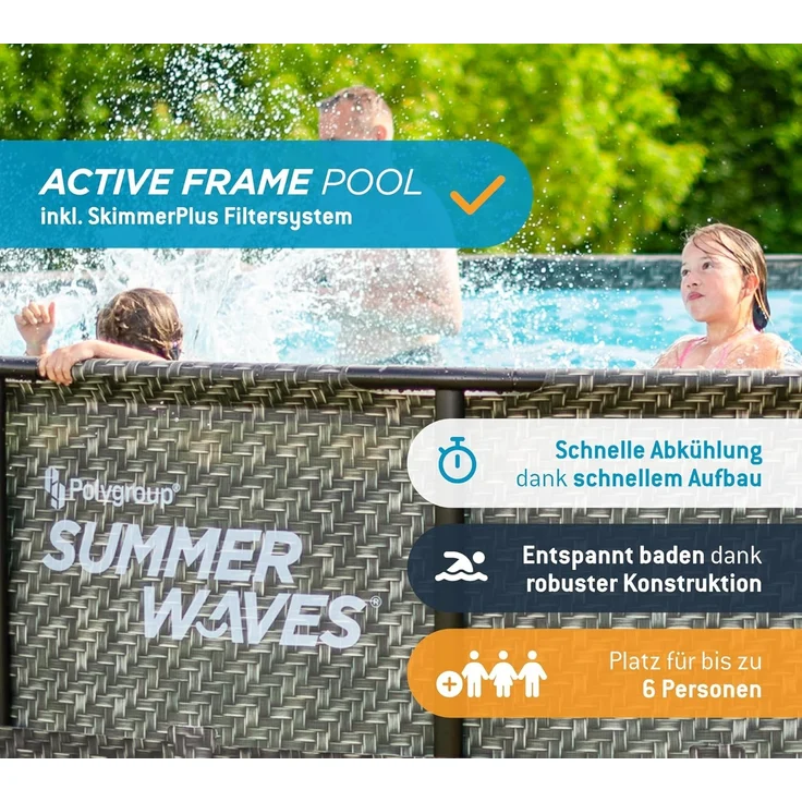 Summer Waves Active Frame Pool | Aufstellpool oval – Bild 2