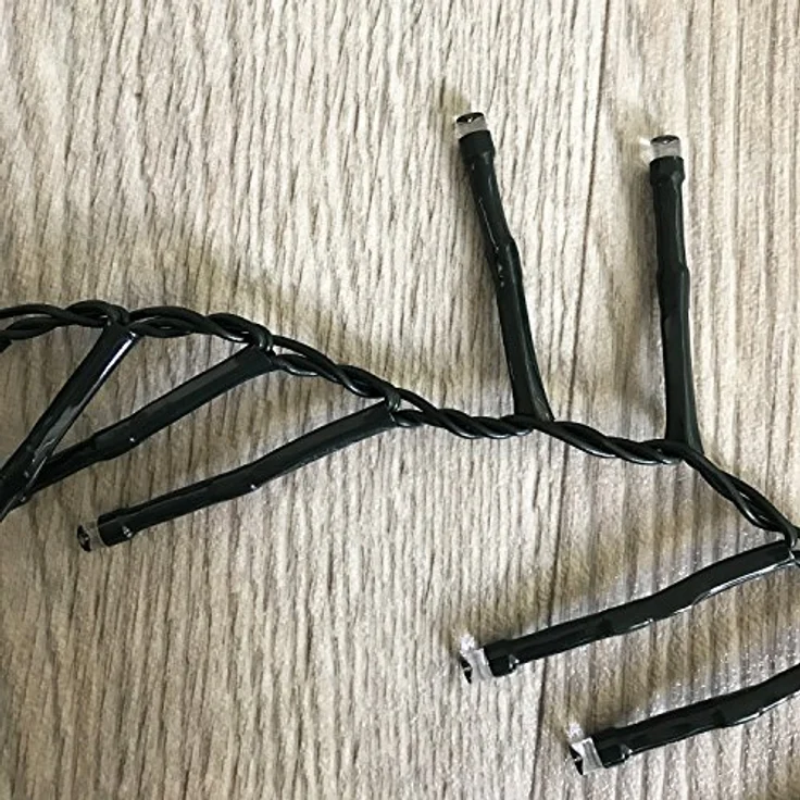 Mojawo 1200er Cluster-Lichterkette, LEDs warmweiß, 27m, dunkelgrünes Kabel, Innen- und Außenbereich, 8 Funktionen, inkl. Transformator – Bild 3