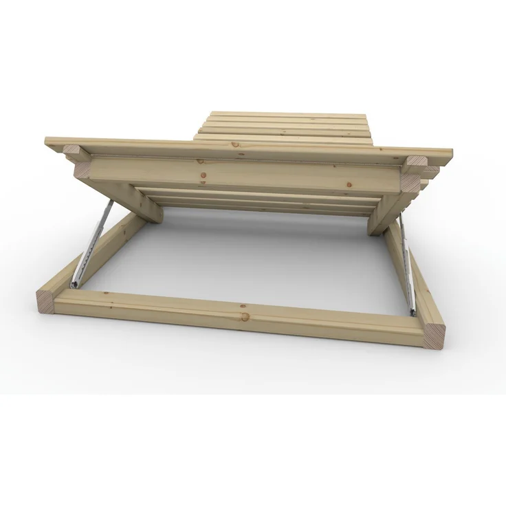 Ergonomischer Holzrahmen Kopf- und Fußteil verstellbar ''Ergo-Eva'' 80 190 Fichte – Bild 6
