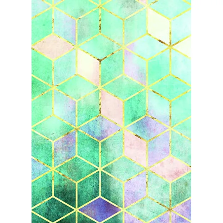 Komar Mosaik Verde Wandbild, Poster 50 x 70 cm, fotorealistischer Kunstdruck ohne Rahmen, PVC-frei, Made in Germany