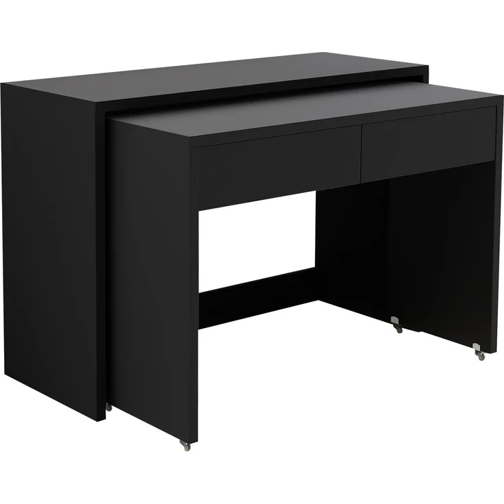ZUBALIYA Regalschreibtisch + Kommode-2-in-1 Kompaktschreibtisch, ausziehbar,der gesamte Tisch ist aus 1,8 cm starkem Holz gefertigt, mit Rollen ausgestattet, flexibel kombinierbar,Faltbarer Schreibtisch – Bild 8