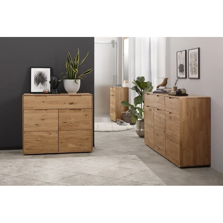 Nachttisch 51x45cm "Kent" Wildeiche massiv – Bild 4