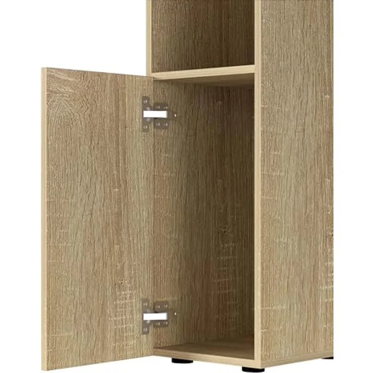 VCM Nachttisch Narila, Beistelltisch mit Drehtür und Holzstruktur-Nachbildung, H. 90 x B. 30 x T. 35 cm – Bild 5