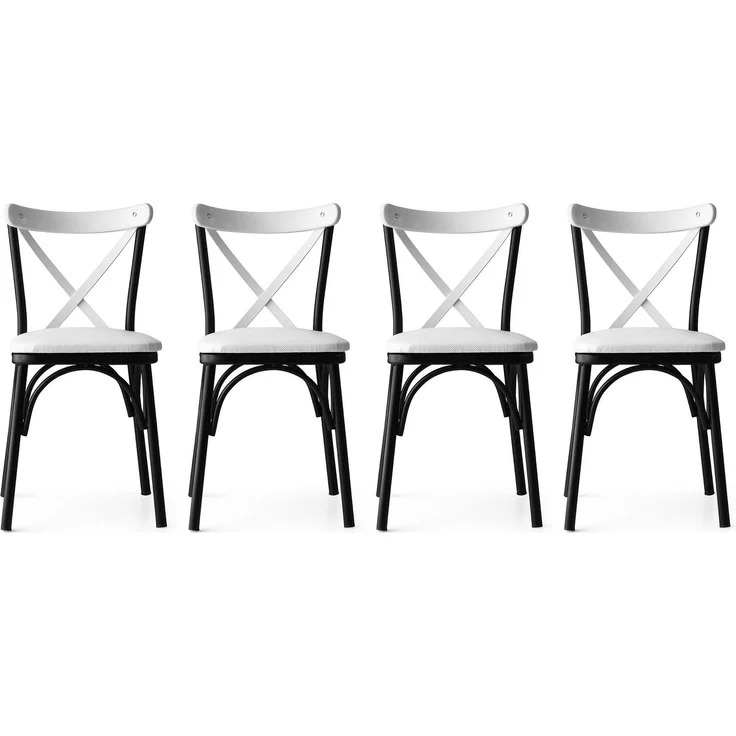 Skye Decor 'Ekol - 1334 V4' Stuhlset (4-teilig), Weiß, 42 x 84 x 42 cm – Bild 1