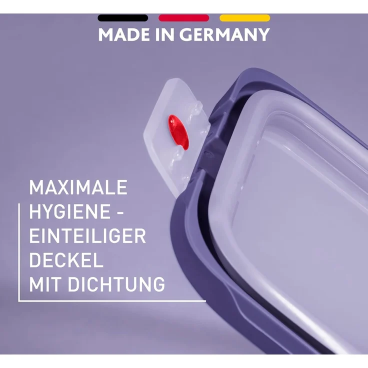 Emsa Frischhaltedose oneClick, Polyprophylen (PP), (1-tlg), verschlossen mit nur 1 x Klick, 100% dicht, made in Germany – Bild 4