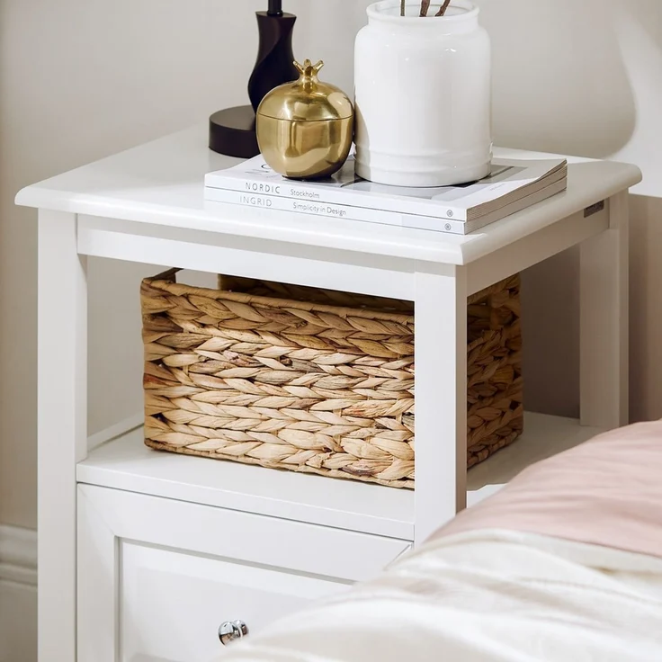 SoBuy FBT131-W Nachttisch, MDF, Lackiert, Weiß, 45 x 60 x 35 cm – Bild 4