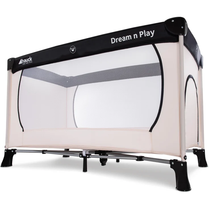 Hauck 'Dream’n Play Plus' Reisebett 3-teilig beige, 60x120 cm, ab Geburt bis 15 kg, inkl. Tragetasche, Einlageboden und Schlupf – Bild 3