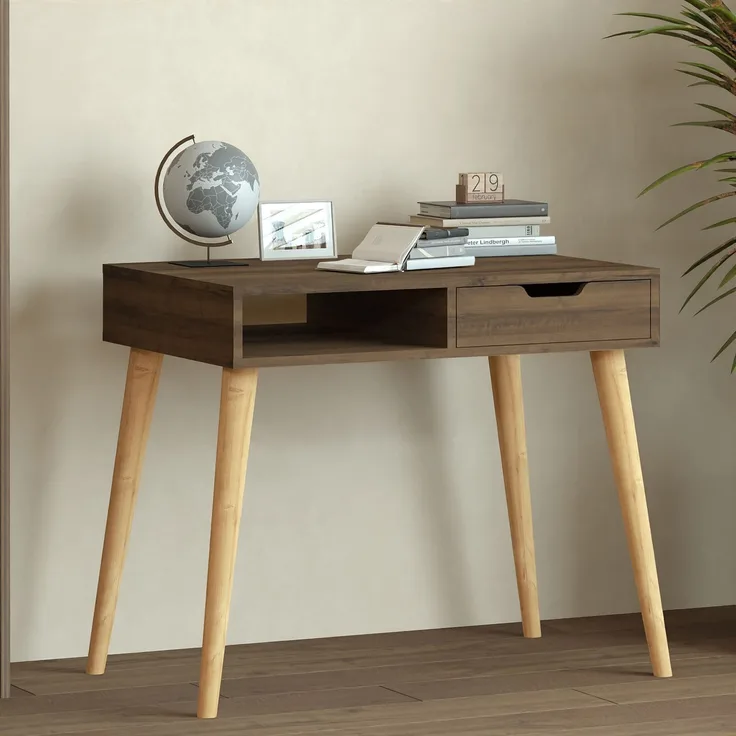 Skye Decor 'Offer - Antique Walnut, Wooden' Schreibtisch, Antik-Walnuss / Holz, 90 x 80 x 60 cm