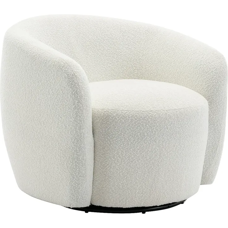Vente-unique - VEREIDE - Sessel mit gerader Rückenlehne - Metall - Weiß - 80 x 76 x 67 cm