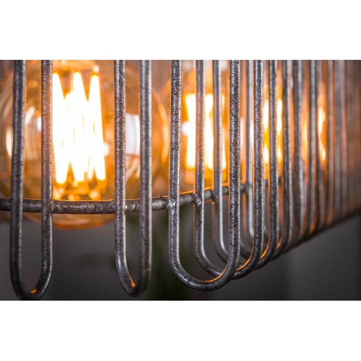 KAWOLA Hängeleuchte LORCA Hängelampe 5-flammig Metall silber 150 x 25 x 120 cm – Bild 4