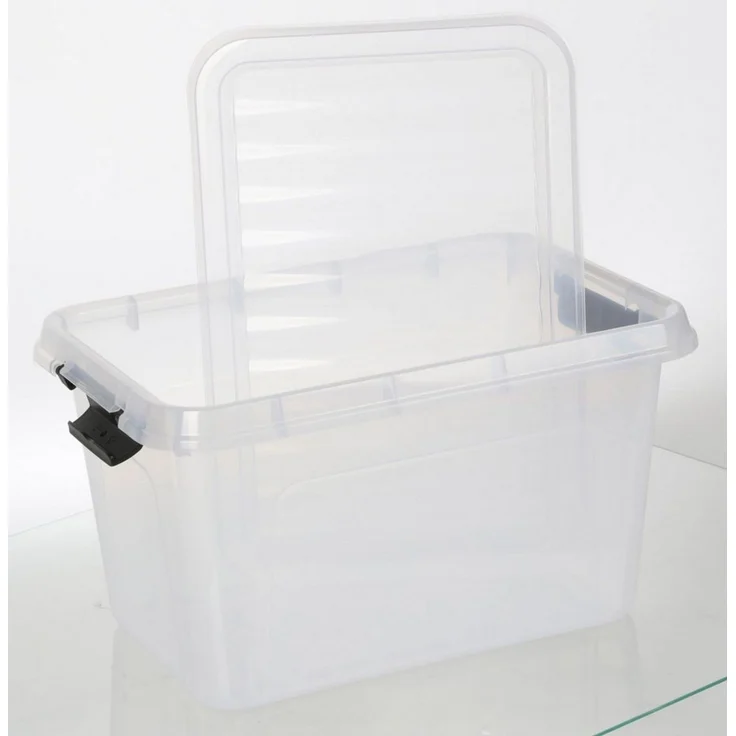 Scharnierbox 5,5L Transparent Deckel Aufbewahrung Spielzeugkiste Ordnung – Bild 3