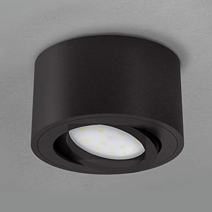 SSC-LUXon CELI-1BM, flache LED Deckenleuchte Aufputz rund mit tauschbarem LED Modul 4W neutralweiß, schwarz pulverbeschichtet – Bild 3