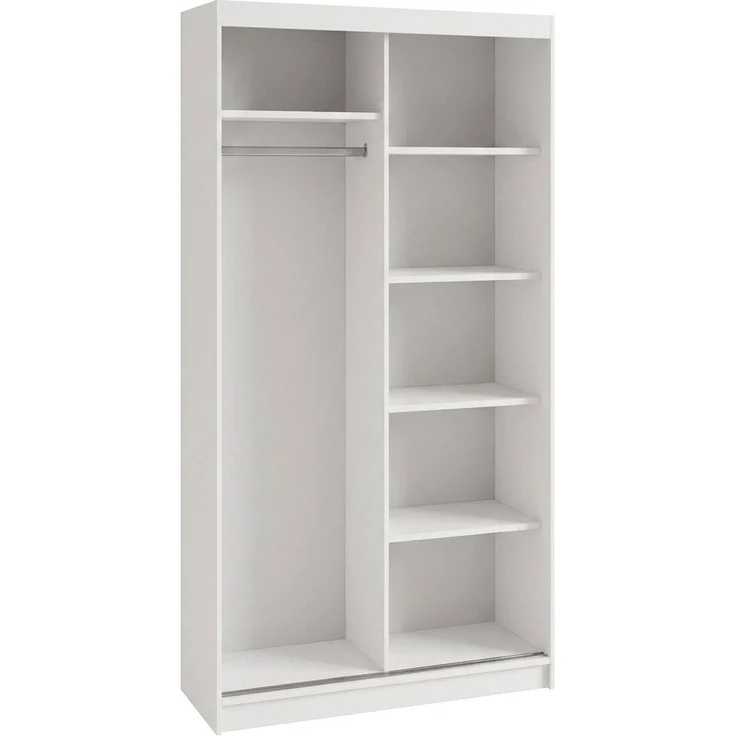 Beautysofa Kleiderschrank Donatello mit Spiegel und Lamellen (mit oder ohne praktischem Schubkasteneinsatz, Höhe: 205 cm) moderner Schiebetürenschrank – Bild 3