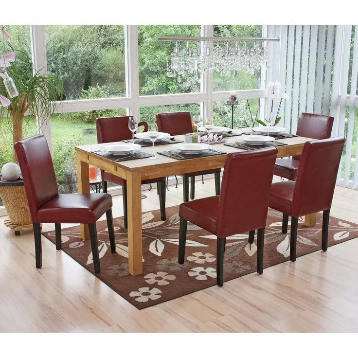 PROREGAL® Esszimmerstuhl Esszimmerstuhl klassisch und zeitlos HxBxT 90x43x56cm Material, Farbe (6 St), Mit hochwertigem Bezug, erhältlich in vielen Ausführungen – Bild 1