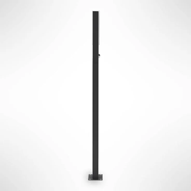 Lucande LED Außenleuchte Virgalia, moderne Wegeleuchte mit Bewegungsmelder und IP54 Spritzwasserschutz, schwarz aus Aluminium, 1-flammig – Bild 5