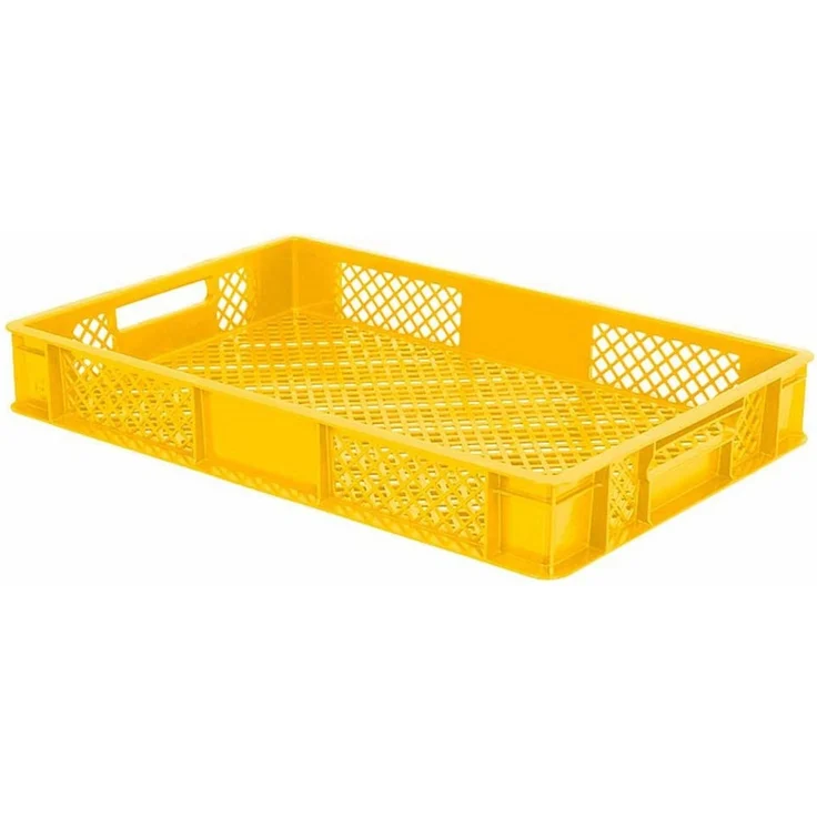 BRB-Lagertechnik Stapelbox 12x Stapelkorb/Bäckerkisten in 4 Größen, Grundmaß LxB 600x400 mm, Euro-Behälter aus hochwertigem, formstabilem Polyethylen-Kunststoff – Bild 2