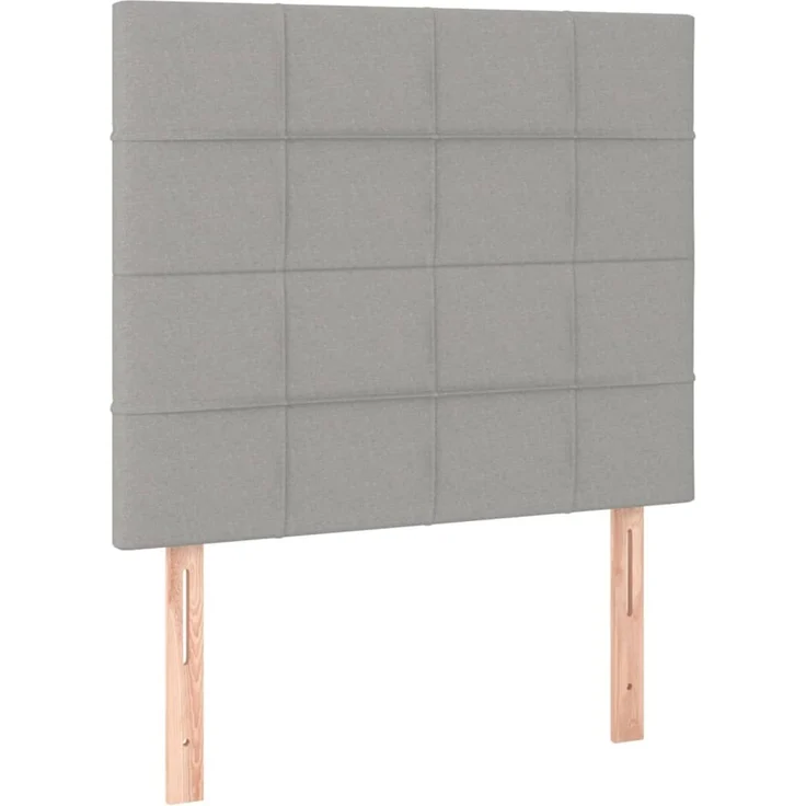 vidaXL Kopfteile 2 Stk. Hellgrau 80 x 5 x 78/88 cm Stoff 3116306 – Bild 2