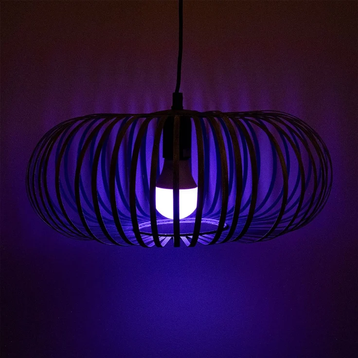 RGB LED Pendelleuchte, dimmbar, Fernbedienung, H 150 cm – Bild 6