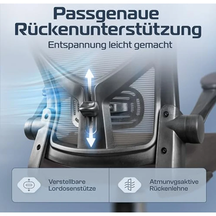 Clouvou CleverSeat Drehstuhl, Anthrazit, ergonomischer 1-Sitzer mit flexiblem Sitzkomfort, 70x142x70 cm für Homeoffice und Büro – Bild 4
