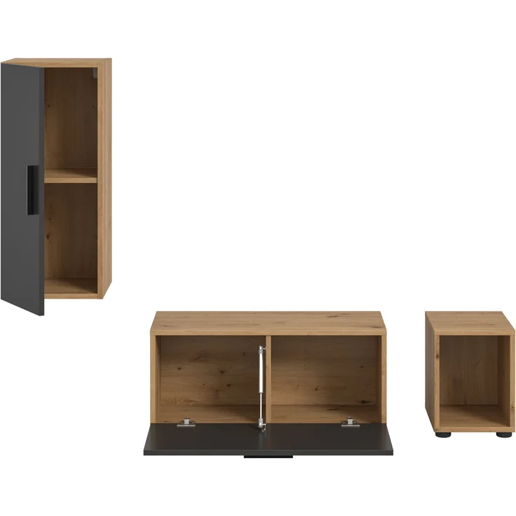 The One Wohnwand in Basalt grau Nachbildung – Bild 3