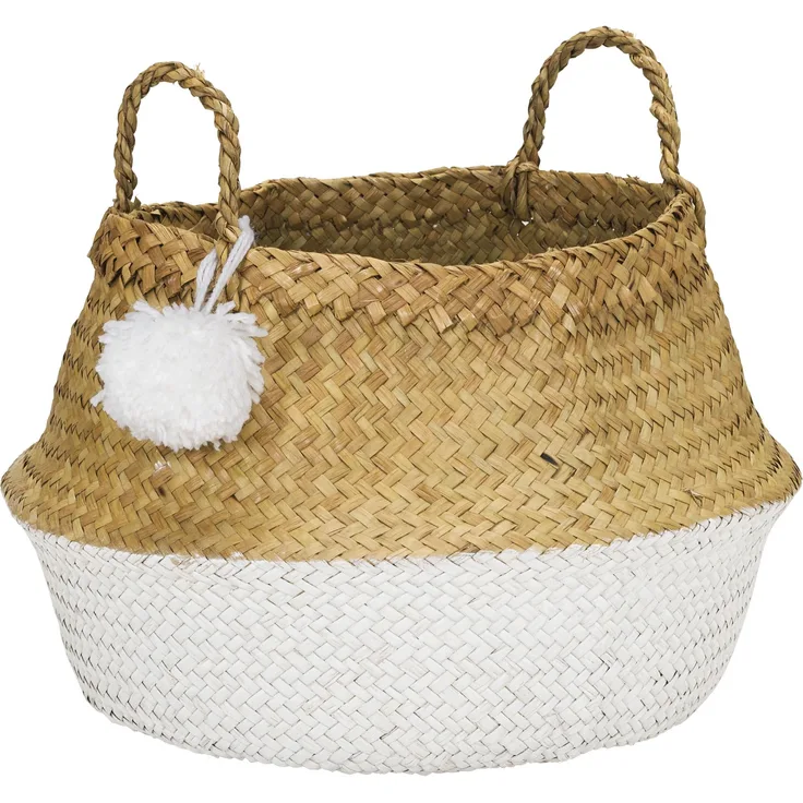 Coming Kids PomPom Korb White Gr. M