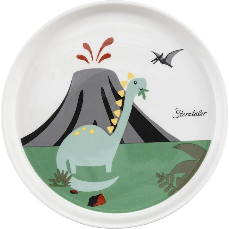 Sterntaler® Kindergeschirr-Set Dino Rexi (3-tlg), Porzellan, Silikon – Bild 4