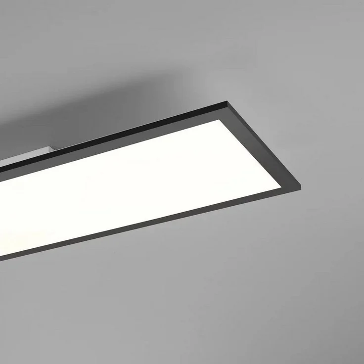 JUST LIGHT LED Deckenleuchte "Flat" 24 W, CCT Farbwechsel, Fernbedienung, 100x25 cm, Deckenlampe, Wohnzimmer Lampe – Bild 2
