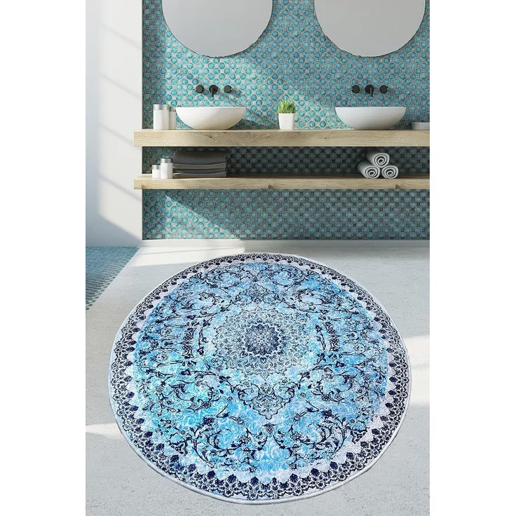 Mijolnir 'Raiya (120 cm)' Badematte, Mehrfarbig, 120 x 120 cm