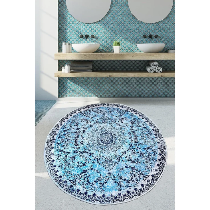 Mijolnir 'Raiya (120 cm)' Badematte, Mehrfarbig, 120 x 120 cm