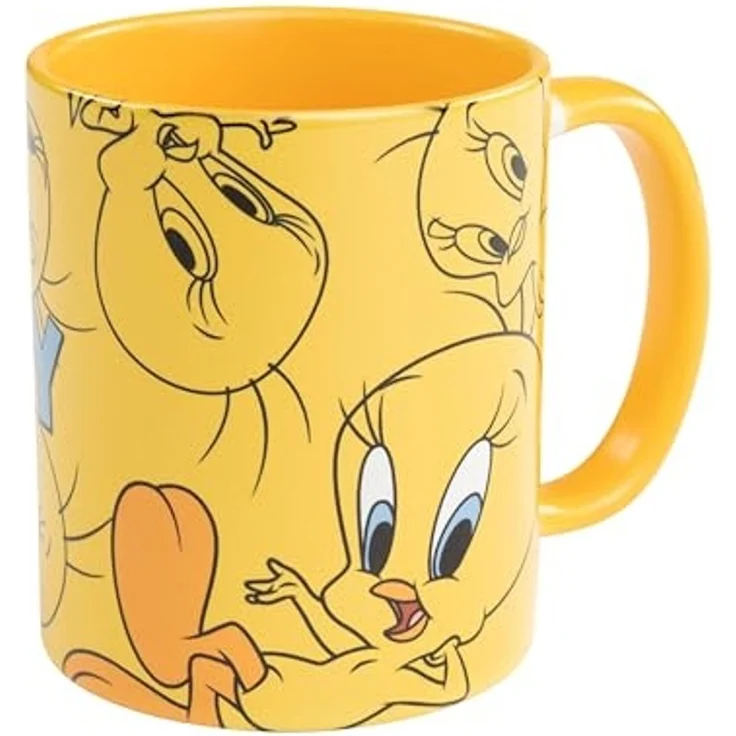United Labels® Tasse Looney Tunes Tasse Tweety allover Kaffeetasse Becher 320 ml, Keramik – Bild 2