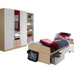 Rauch 4-tlg. Kinderzimmer Acun Weiß / Grau