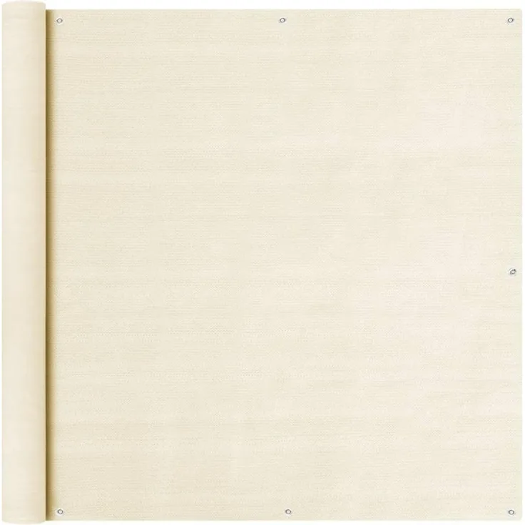 vidaXL Balkon Sichtschutz Creme 120x400 cm HDPE 310929