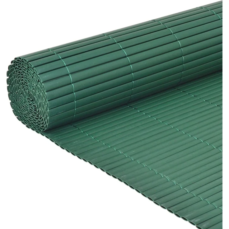 vidaXL Gartenzaun Doppelseitig PVC 90×500 cm Grün 43628 – Bild 4