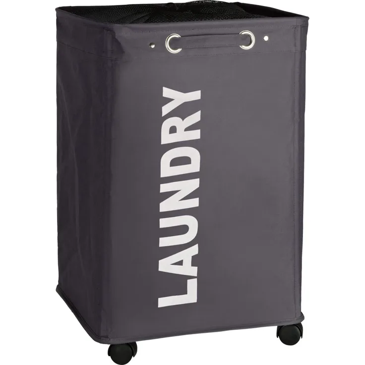 Wenko Wäschesammler Quadro 79 l, grau