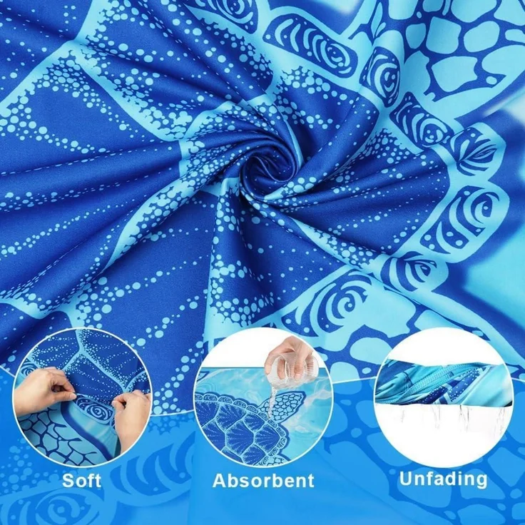 Mikrofaser Strandtuch Übergröße Leicht Sandfrei 180x80cm für Reisen Pool Camping – Bild 3