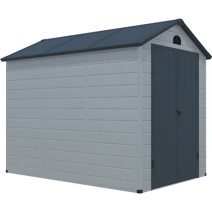 Vente-unique - CESIO Gartenhaus Harz GrauGrau - B 268 cm x H 180 cm x L 176 cm – Bild 3