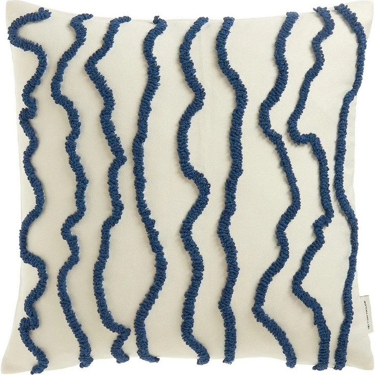TOM TAILOR HOME Dekokissen Wavy, bestickt, mit hohem Baumwollanteil – Bild 5