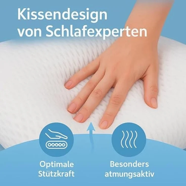 TRAUMSCHLAF Nackenstützkissen Air Breeze, Füllung: 100% Schaum, Bezug: 63% Polyester, 37% Viskose – Bild 5