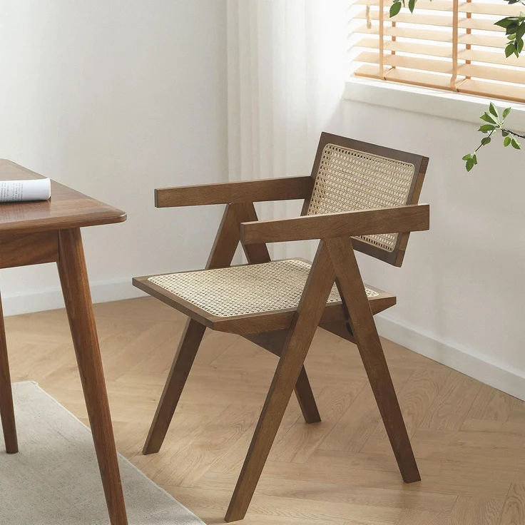 LIM HOME Esszimmerstuhl SW020/SW021 (Packung, 2 St), Eichenholzrahmen mit Sitzfläche aus Rattan, Montage erforderlich – Bild 5