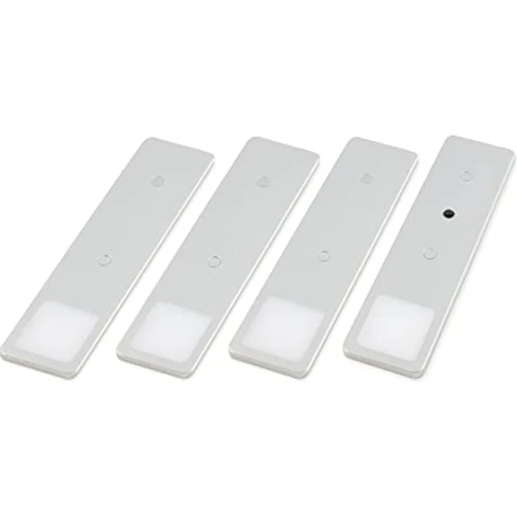kalb LED Unterbauleuchte LED Unterbauleuchte Solid2, SET silbergrau, mech. Schalter, 3W, 4er Set warmweiß, warmweiß/neutralweiß – Bild 2