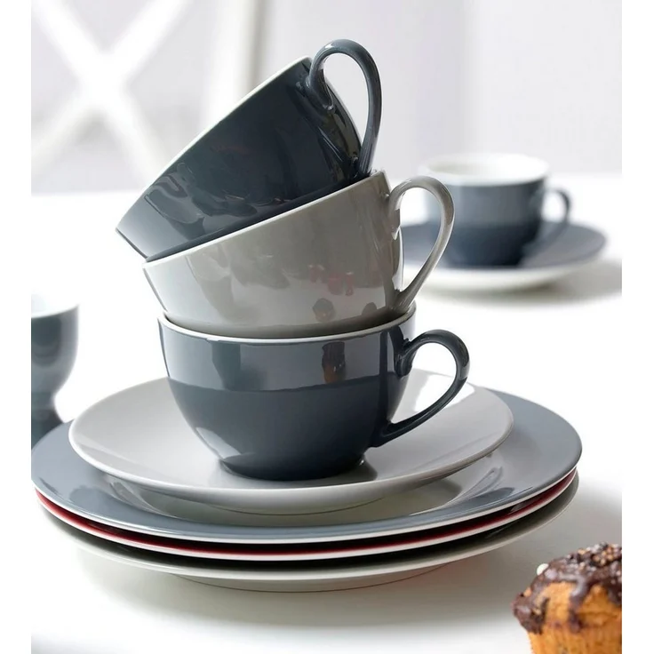 Ritzenhoff & Breker DOPPIO Kaffeeservice 12-teilig Anthrazit – Bild 2