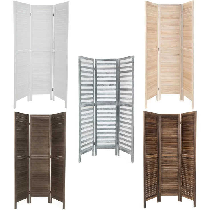 DESIGN DELIGHTS Paravent RAUMTEILER "COTTAGE", 3-teilig, Holz, Paravent, Farbe: weiß – Bild 8