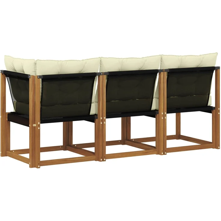 vidaXL Outdoor Mittel- und Ecksofa 3 stk. 3-Sitzer 900617 – Bild 7