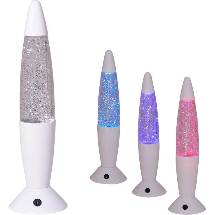 näve LED Tischleuchte GLITTER, Farbwechsel, LED fest integriert, Material: Metall/Kunststoff, Farbe: bunt, Ein- /Ausschalter