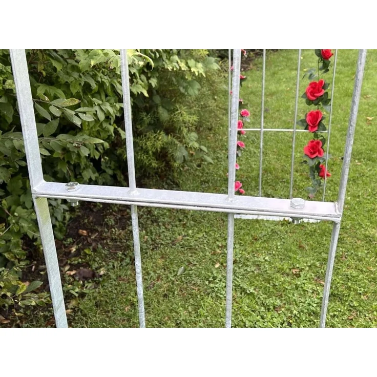 DanDiBo Rosenbogen aus Metall Stabil Verzinkt 140 cm Rankbogen 96519 Gartenbogen Torbogen Rundbogen Pflanzbogen Massiv Feuerverzinkt Garten Wetterfest Volleisen – Bild 4